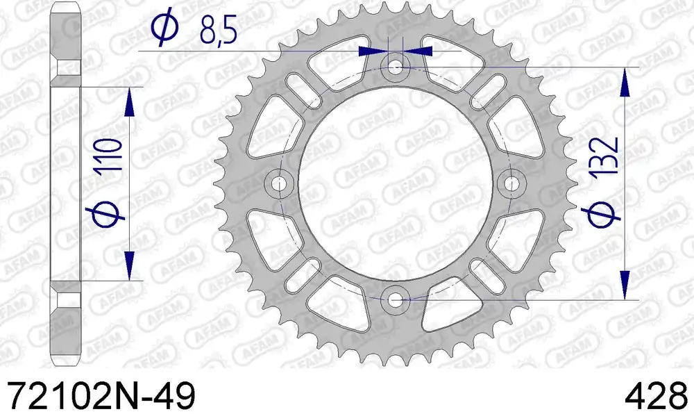 Ktm sx 85 big wheels 85 corona afam 72102n-49 in all. passo 428 2003 2020 Più Venduto