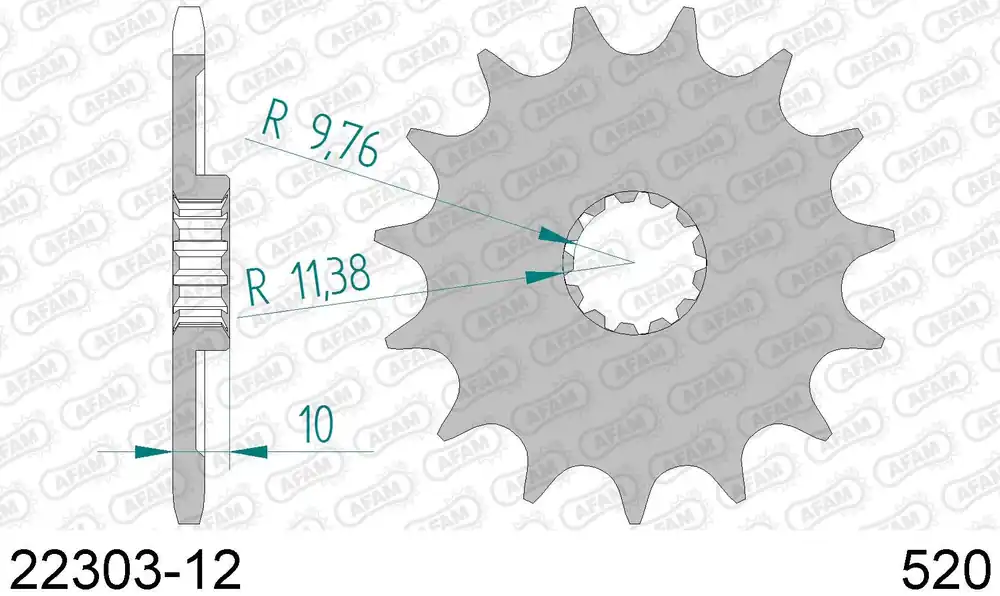 Beta alp 200 200 pignone afam 22303-12 passo 520 2000 2003 Prezzo Ridotto