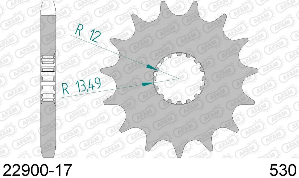 Spedizione Gratuita Suzuki gsx r 1000 1000 pignone afam 22900-17 passo 530 2009 2016