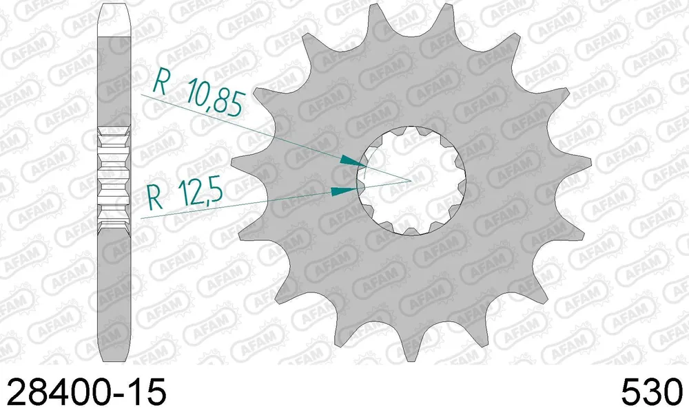 Spedizione Espresso Kawasaki zzr 500 zx500 500 pignone afam 28400-15 passo 530 1990 1992