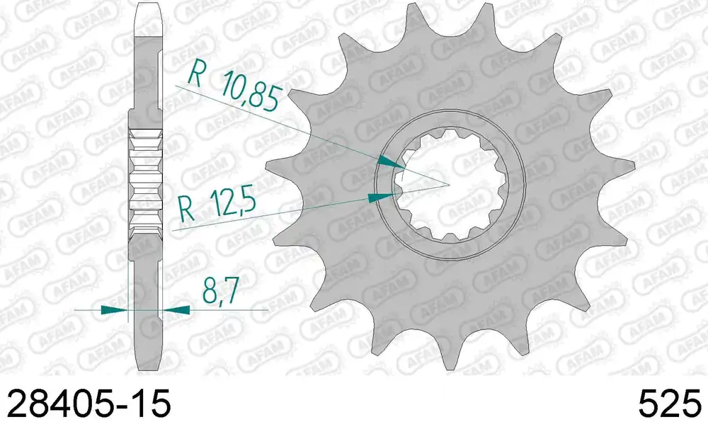 Kawasaki z 900 70kw zr900h abs lf mfnn 900 pignone afam 28405-15 passo 525 2020 2021 Offerta