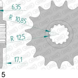 Honda cb 500 f 500 pignone afam 20407-15 passo 520 2013 2016 Compra Oggi Stesso