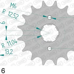 Honda cb 450 dx 450 pignone afam 20404-16 passo 525 1989 1992 Consegna Rapida