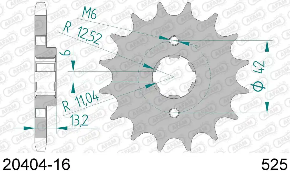 Honda cb 450 dx 450 pignone afam 20404-16 passo 525 1989 1992 Consegna Rapida