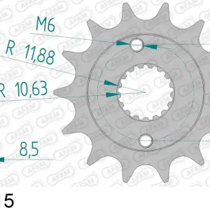 Honda xr 400 r 400 pignone afam 20314-15 passo 520 1996 2005 Spedito Oggi