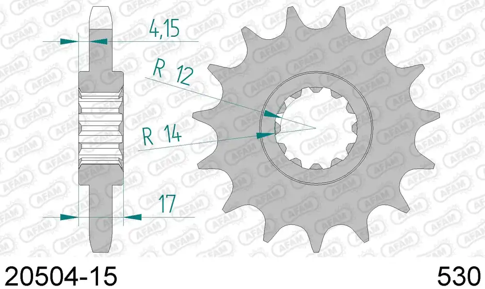Honda cbr 600 f 600 pignone afam 20504-15 passo 530 1987 1996 Prezzo Conveniente