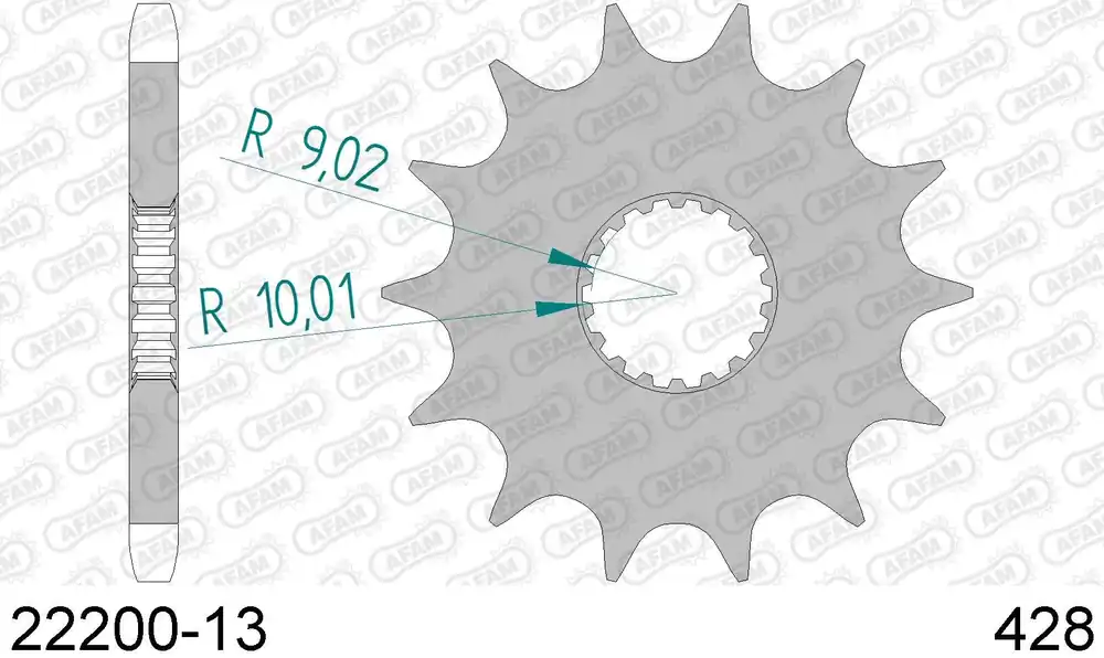 Mash 125 black seven 125 pignone afam 22200-13 passo 428 2017 2019 Miglior Prezzo