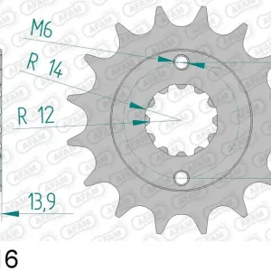 Super Prezzo Honda xrv 750 africa twin 750 pignone afam 20606-16 passo 525 1990 2003