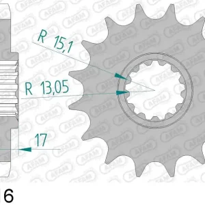 Honda vf 750 c 750 pignone afam 20603-16 passo 530 1993 2004 Miglior Prezzo