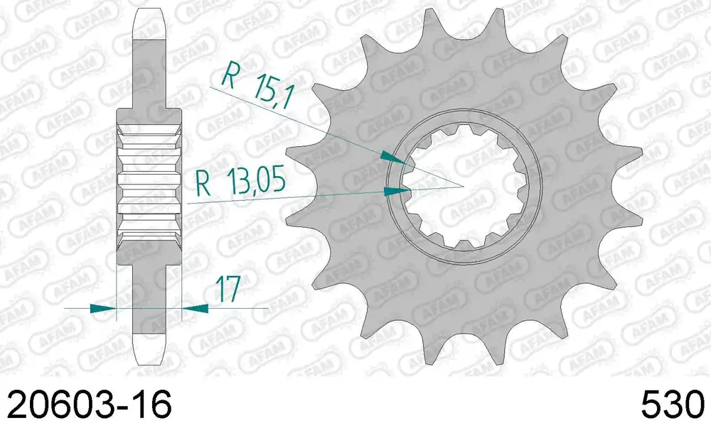 Honda vf 750 c 750 pignone afam 20603-16 passo 530 1993 2004 Miglior Prezzo
