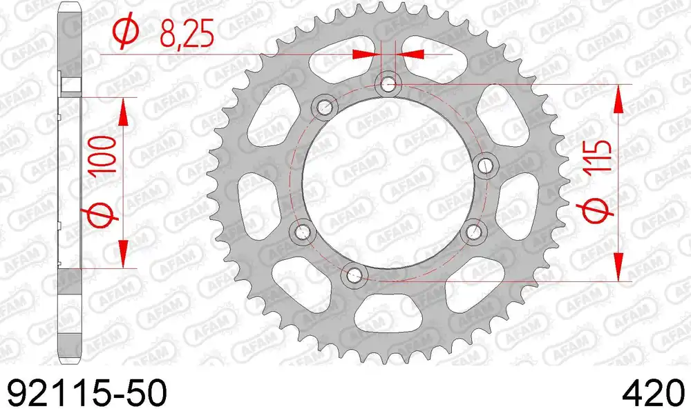 Nuova Collezione Beta rr 50 supermoto 50 corona afam 92115-50 in acc. passo 420 2002 2005