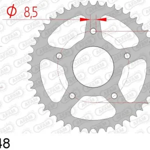 Nuova Collezione Mh/motor hispania mh7 125 naked 125 corona afam 92216-48 in acc. passo 428 2008 2010