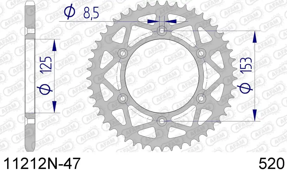 Spedizione Espresso Hm honda cre 250 r enduro 250 corona afam 11212n-47 in all. passo 520 2002 2007