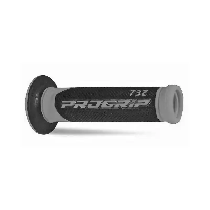 Manopole strada progrip 732 oe 187 doppia densita' - grigio nero con foro Nuova Collezione