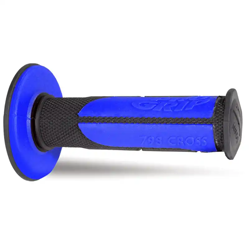 Manopole mx progrip 798 146 - doppia densita' nero / blu no foro Ultimissimo Modello