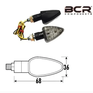 Nuovo Arrivo Freccia a led arw bcr omologati colore nero (2pz)