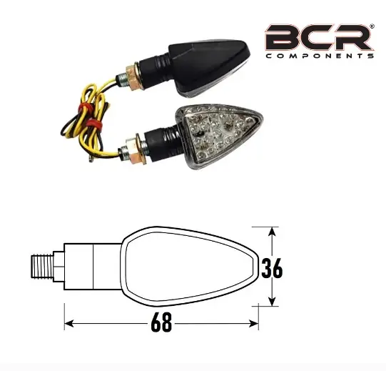 Nuovo Arrivo Freccia a led arw bcr omologati colore nero (2pz)