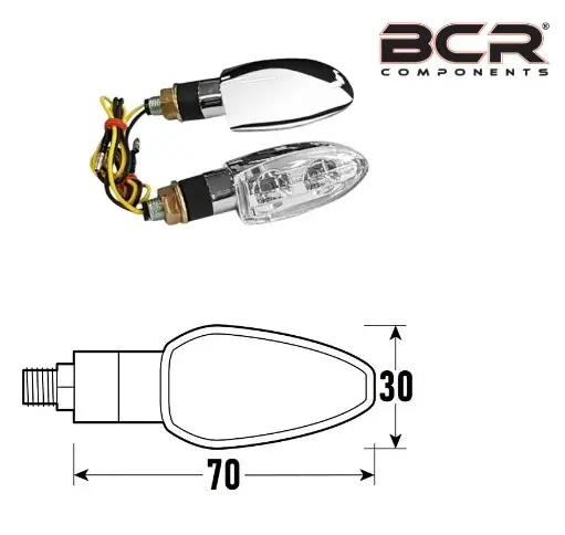 Pagamento Sicuro Coppia fanali freccia a led spike 2 bcr omologati cromati