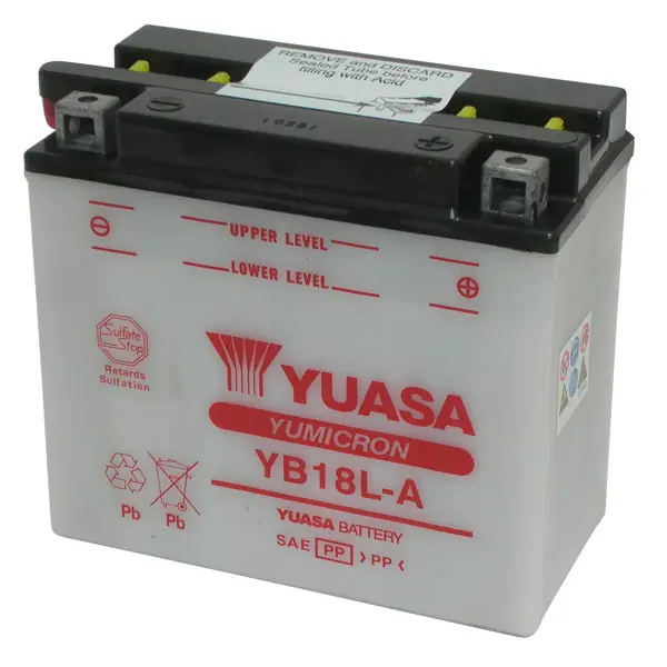 Kawasaki csr (kz1000m1/m2) 1000 batteria yuasa yb18l-a 12v/18ah 1981 1982 Popolare