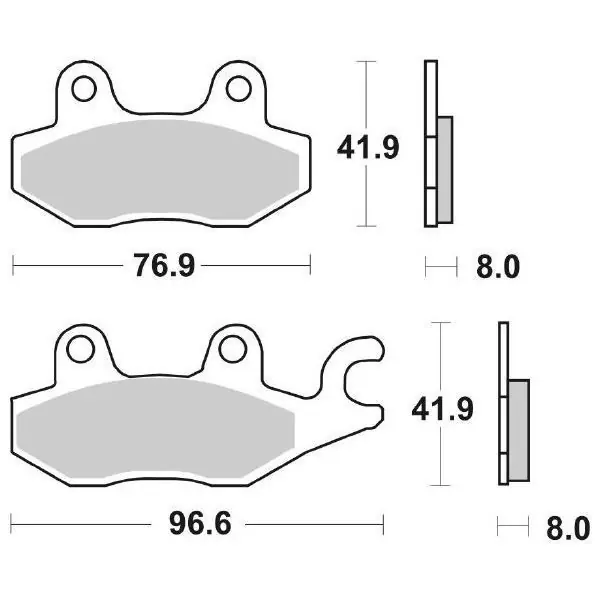 Benelli caffè nero 250 pastiglie freno anteriore sbs 638 hs 2008 2011 Spedizione Gratuita