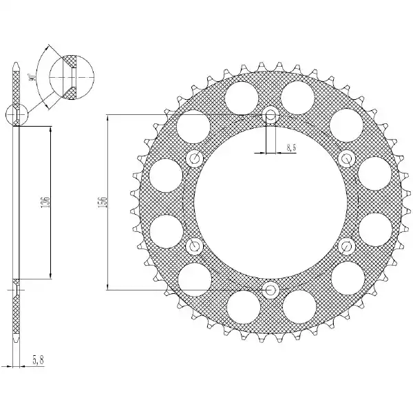 Gas gas mc 125 corona in alluminio p 520 z 51 2002 2002 Occasione
