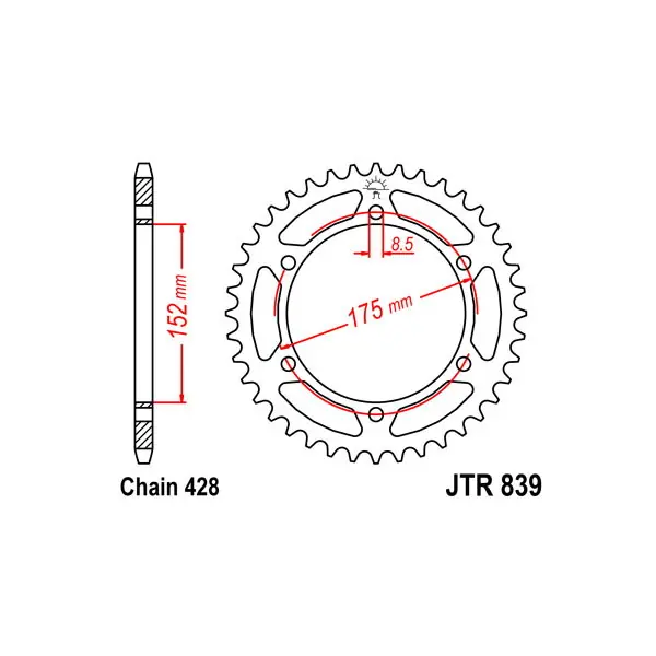 Prezzo Ridotto Yamaha dt r lc (3py) 125 corona in acciaio p 428 z 55 1988 1988
