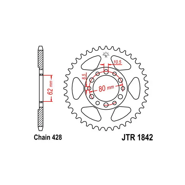 Spedito Oggi Yamaha yz (2j5/2x6/3r1/4v1/5x2/22w/43k/58t) 80 corona in acciaio p 428 z 51 1980 1980