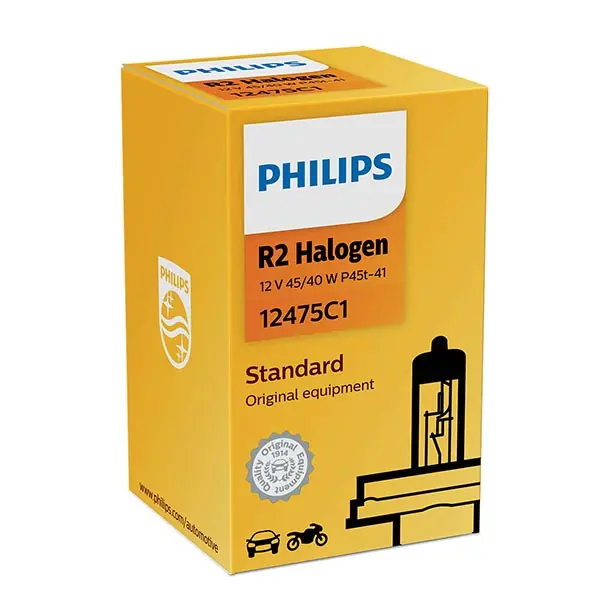 Ultimissimo Modello Piaggio beverly e3 500 lampada philips r2 alogena 12v 45/40w p45t-41 2002 2004