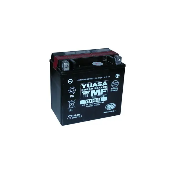 Harley davidson xl sportster 883 batteria yuasa ytx14l-bs12v/12ah 2004 2009 Ordina Subito