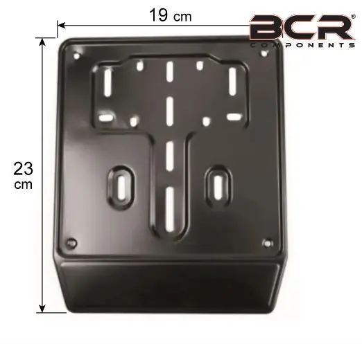 Portatarga posteriore moto in acciaio bcr colore nero Occasione