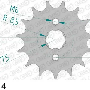 Compra Oggi Stesso Honda crf 100 f 100 pignone afam 20107-14 passo 428 2004 2013