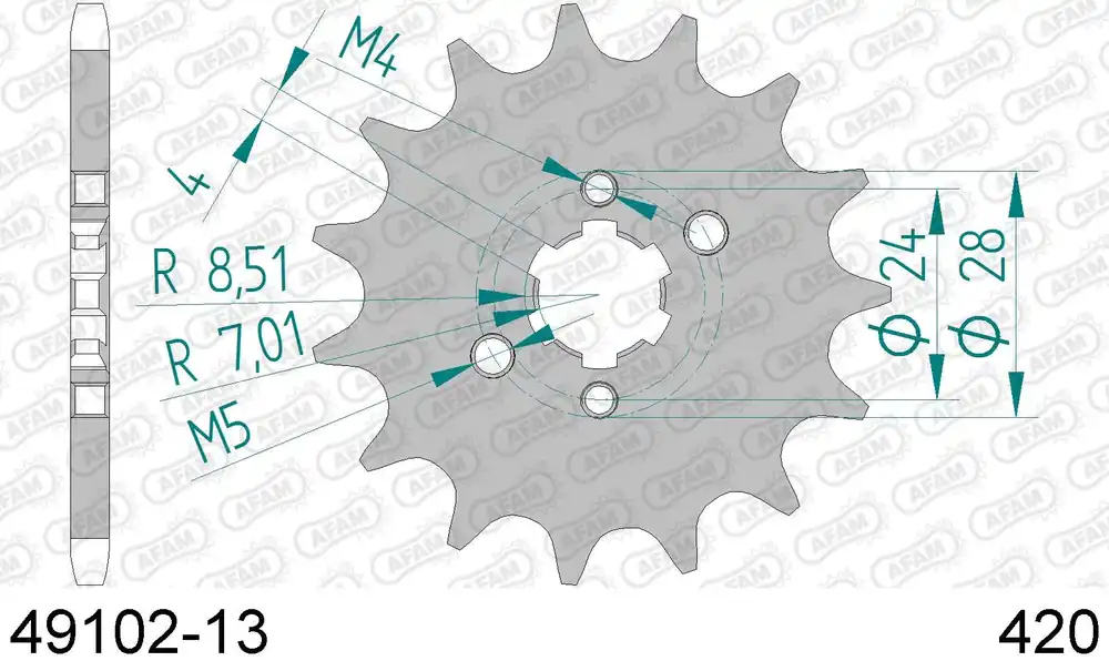 Miglior Prezzo Bultaco sm 50 astro 50 pignone afam 49102-13 passo 420 2001 2001