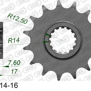 Ducati v4 1100 panigale 1100 pignone afam 52901-16 passo 525 2018 2020 Promozione Esclusiva