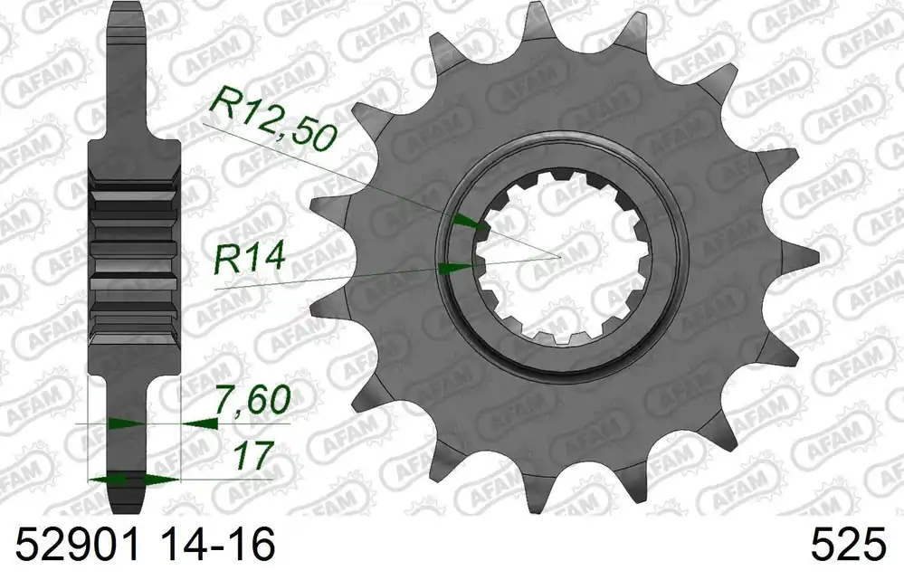 Ducati v4 1100 panigale 1100 pignone afam 52901-16 passo 525 2018 2020 Promozione Esclusiva