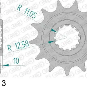 Ultimissimo Modello Gas gas ec 250 enduro 250 pignone afam 94312-13 passo 520 1996 1996