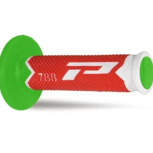 Spedizione Espresso Manopole mx progrip 788 - 190 - doppia densità - bianco / rosso / verde no foro