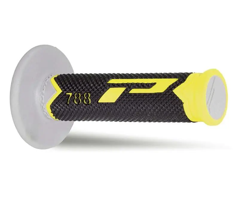 Solo Oggi Manopole mx progrip 788 - 221 - tripla densita' - giallo / nero / grigio no foro