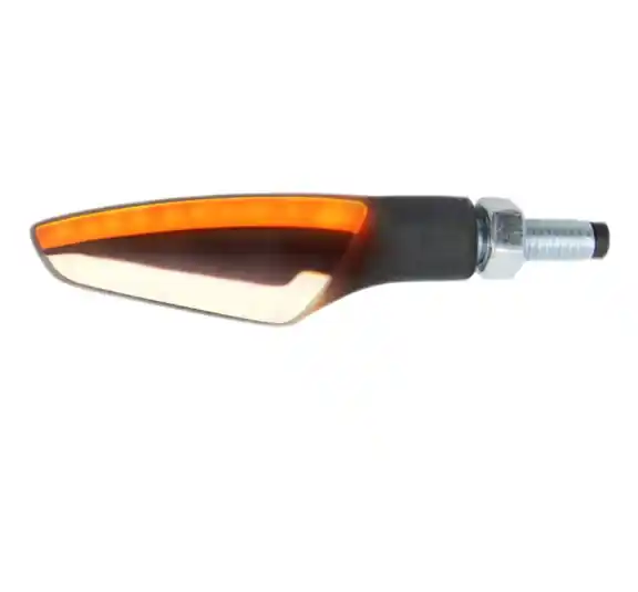 Coppia frecce led + luce bianca anteriore lightech fre934ner omologati e8 moto Popolare