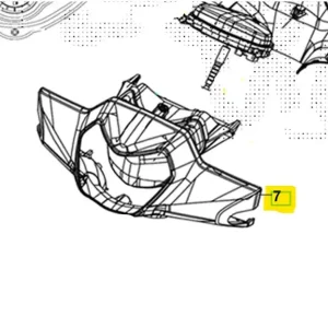 Reso Gratuito Sym symphony 125 carena manubrio anteriore grigio gy7450u 2020 2022 xf12w1-it