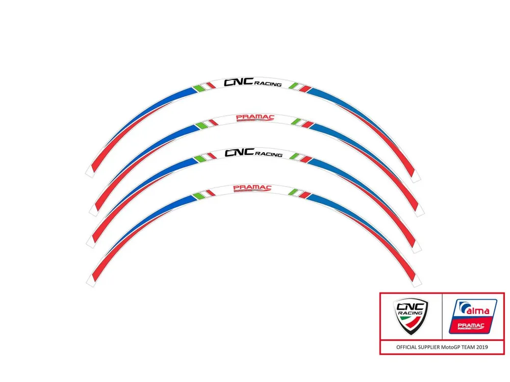 Prezzo Di Fabbrica KIT ADESIVI RUOTA 17 POLLICI PRAMAC CNC RACING DUCATI 848 EVO 2011-13-