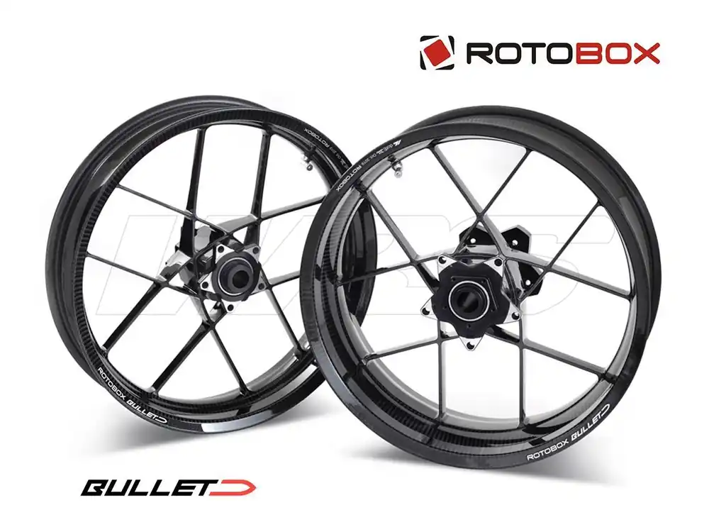 Esclusivo COPPIA CERCHI CARBONIO ROTOBOX BULLET HONDA CBR 600 RR 2007-2023-