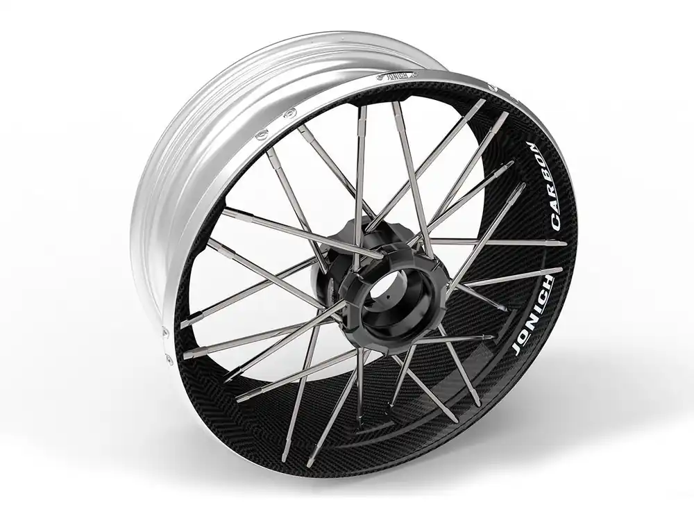 CERCHIO POSTERIORE TITANIO-CARBONIO R6.00X17 PIN 54 JONICH DUCATI MULTISTRADA V4 PP 22-24- Vendita Finale