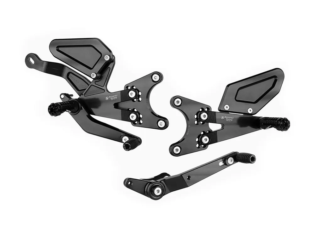 Ultimissimo Modello PEDANE ARRETRATE BONAMICI RACING YAMAHA R1 / M 2015-2025 STAFFA AKRAPOVIC-