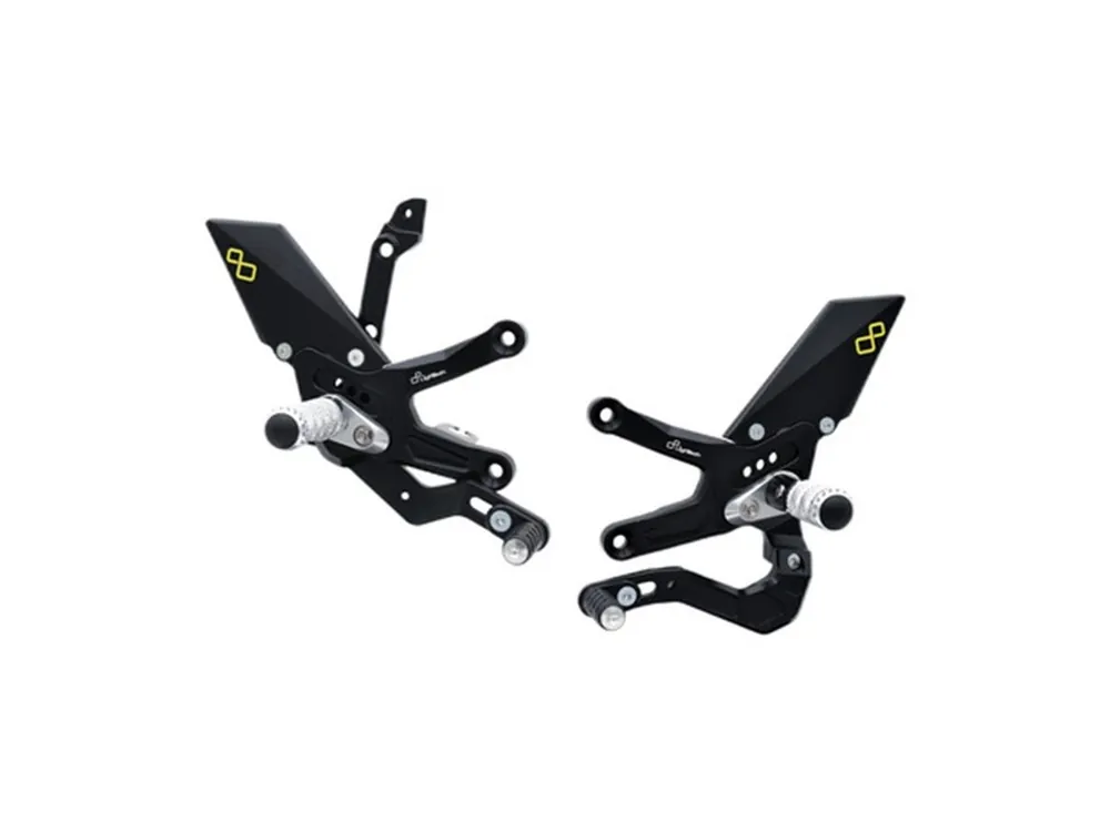 PEDANE REGOLABILI POGGIAPIEDI FISSI CAMBIO ROVESCIATO LIGHTECH KAWASAKI ZX-10R 2021-2022- Prezzo Ridotto