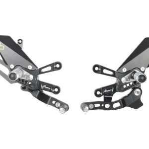 PEDANE REGOLABILI POGGIAPIEDI SNODATI CAMBIO ROVESCIO LIGHTECH APRILIA TUONO V4 2018-2022- Professionale