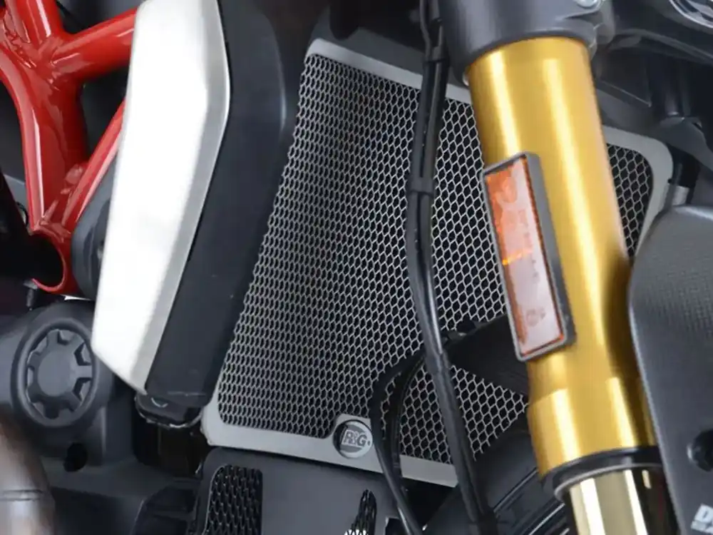 Novità GRIGLIA PROTEZIONE RADIATORE ACQUA TITANIO R&G DUCATI MONSTER 1200 / S / R 2014-2021-