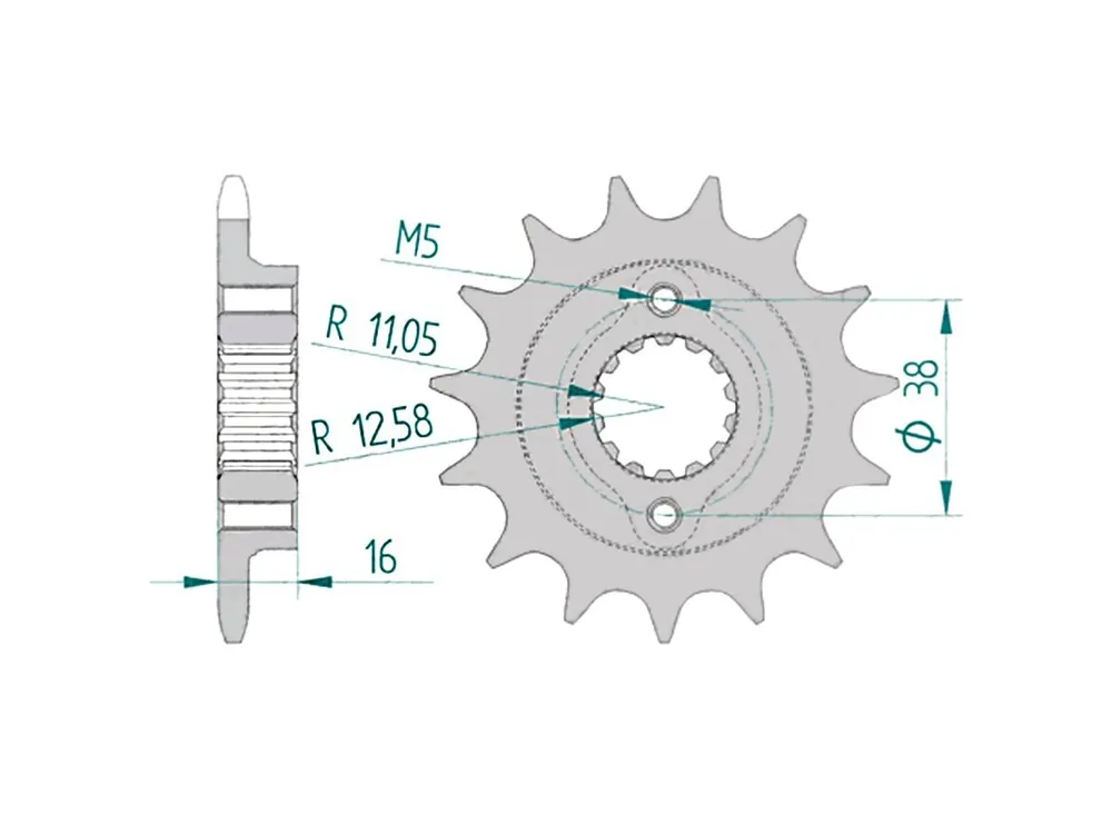 Ultima Occasione PIGNONE AFAM PASSO 520 ACCIAIO DUCATI SCRAMBLER 800 2015-2024-