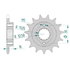 Novità PIGNONE AFAM PASSO 520 ACCIAIO DUCATI MONSTER 797 / + 2017-2019-