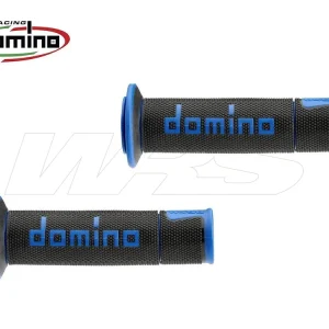 Prezzo Basso A450 COPPIA MANOPOLE NERO / BLU RACING DOMINO UNIVERSALI-