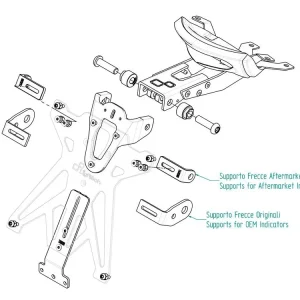 KIT PORTATARGA REGOLABILE LIGHTECH SPAGNA TRIUMPH TRIDENT 660 2021-2024- Spedito Oggi
